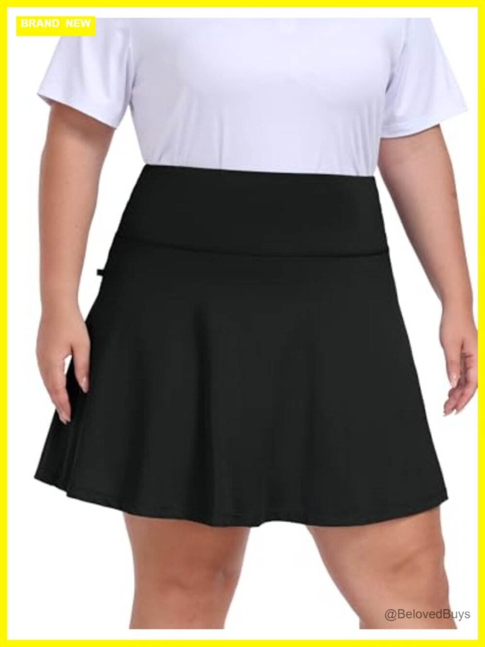 Plus Size Knee Length Skorts Skirt Golf Tennis High Waisted Athletic Summer